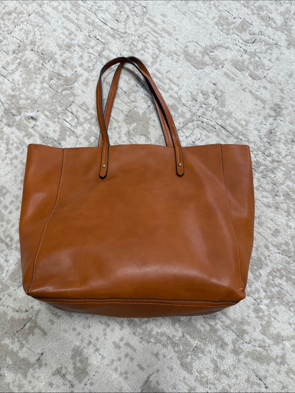 GAP Cognac Leather Tote Bag - Brown